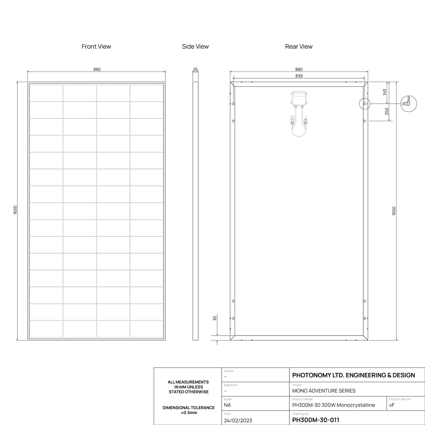 300W Mono Solar Panel